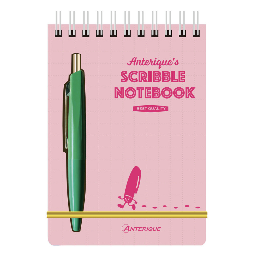 3.5 x 5 pen spiral notebook - pink