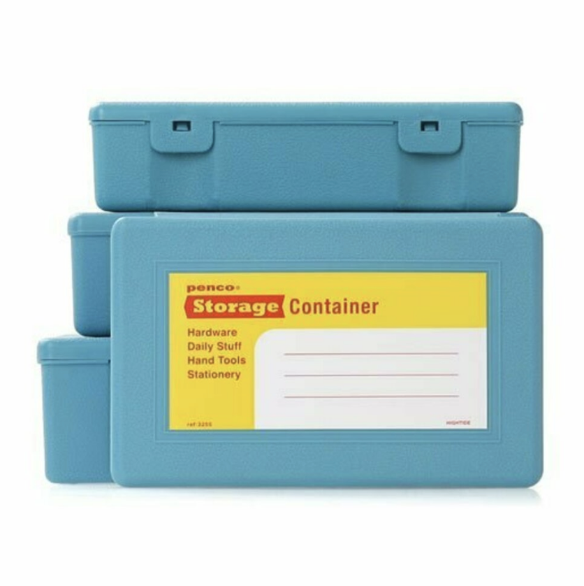 4 storage boxes - light blue