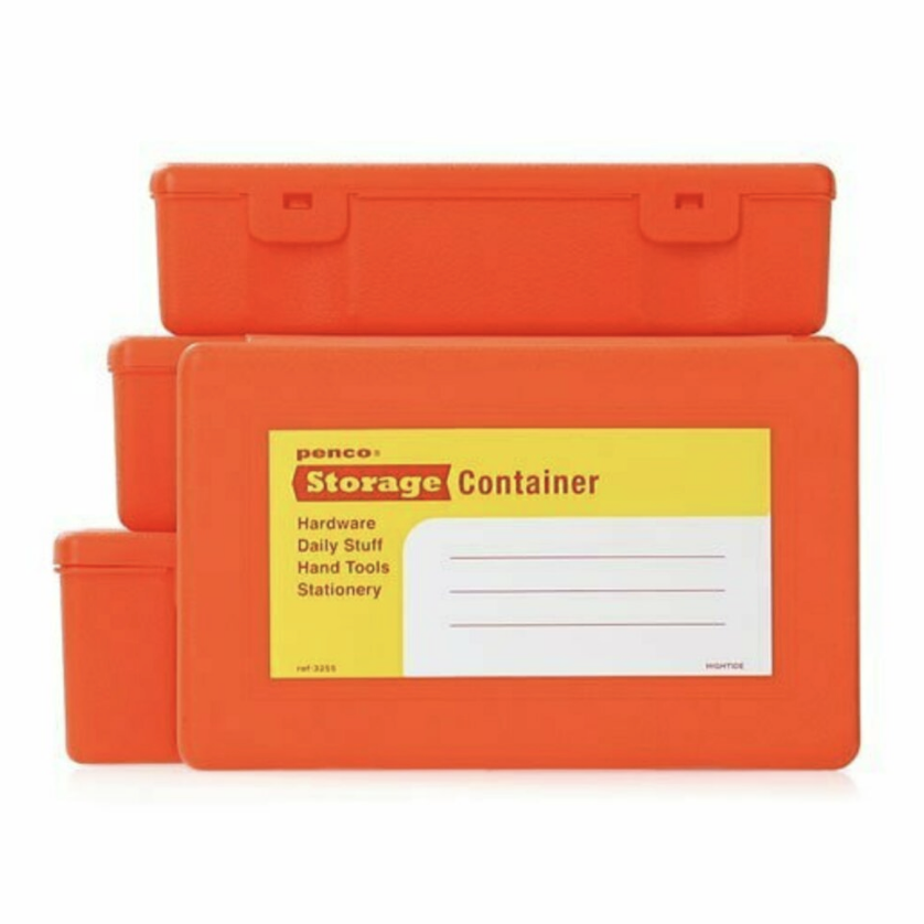 4 storage boxes - orange