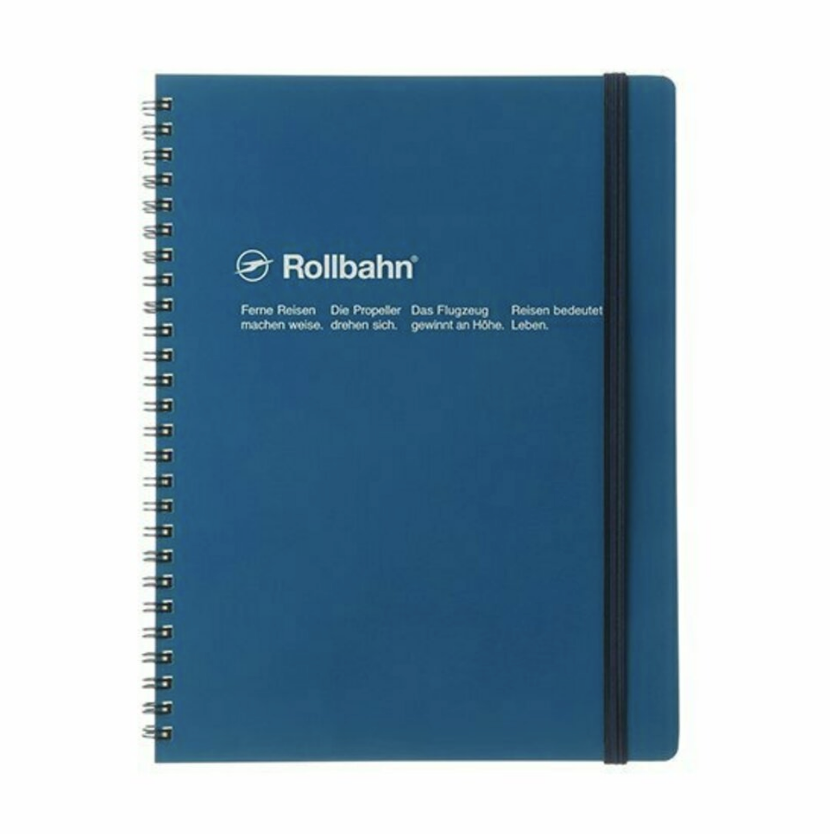 5.5 x 7 blue spiral notebook