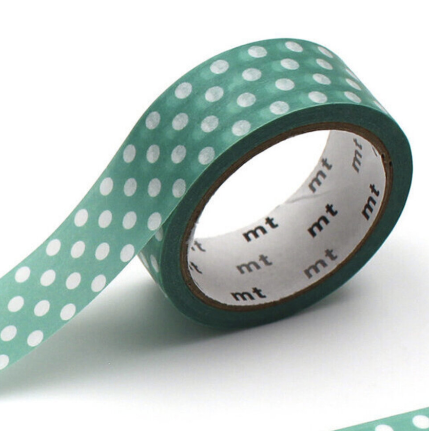 Dot emerald green washi tape