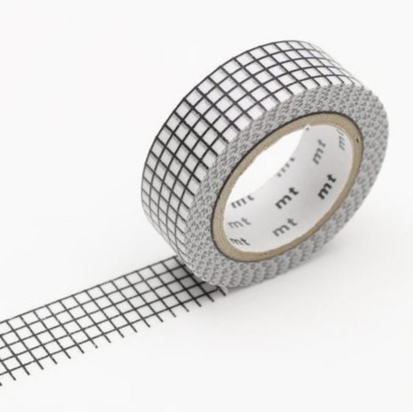 Graph hougan black washi tape