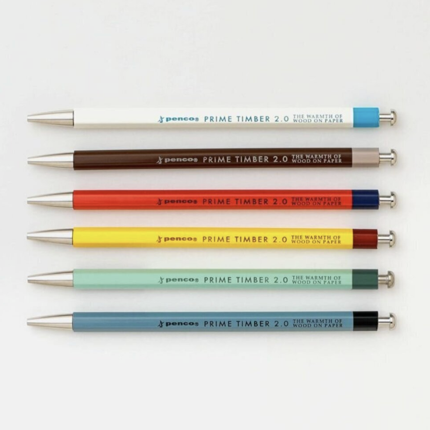 'Prime Timber' pencil and sharpener - mint