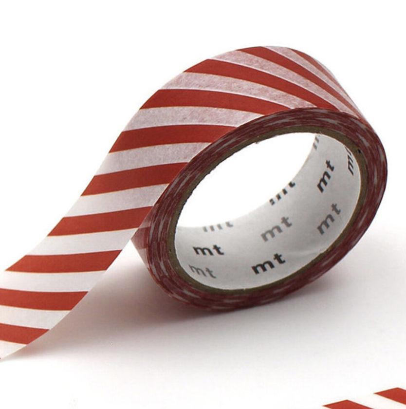 Stripe Deep Red washi tape