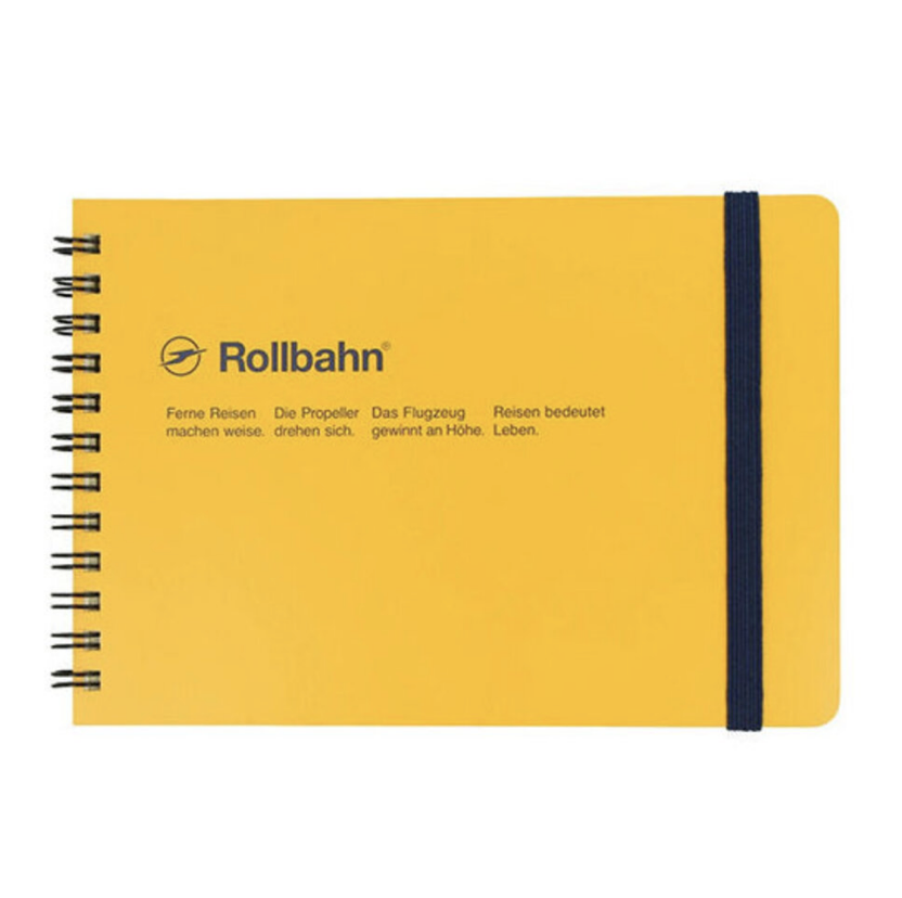 Yellow horizontal spiral notebook