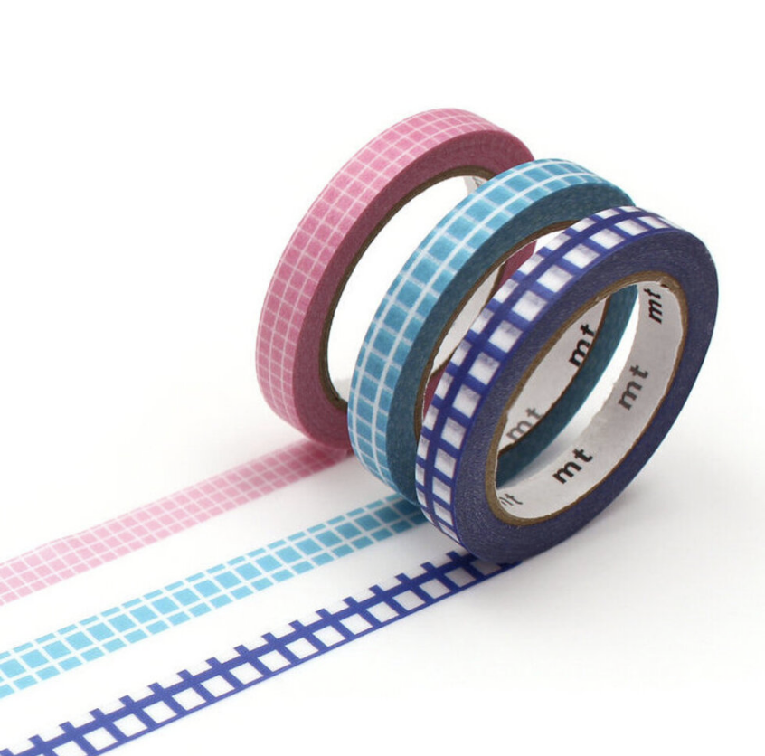 mt slim deco grid washi tape pack