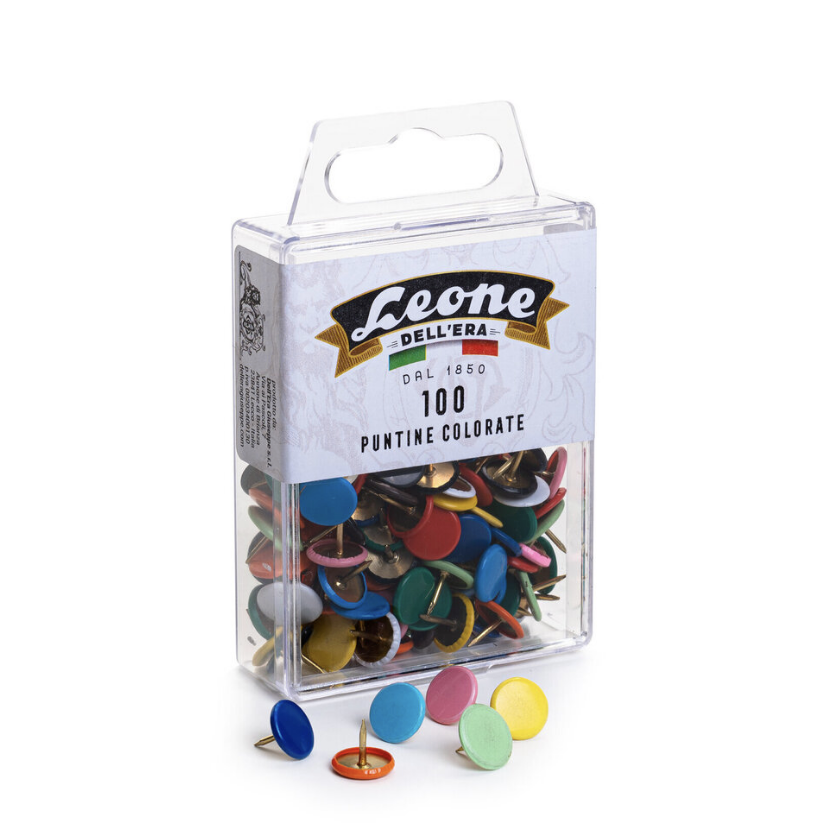 Assorted color pushpins, 100-count