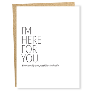 Here for You card