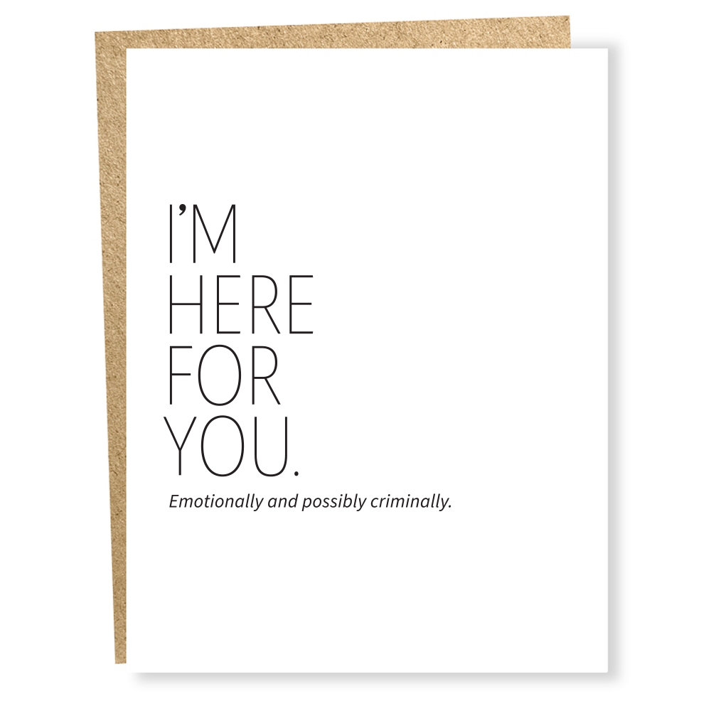 Here for You card