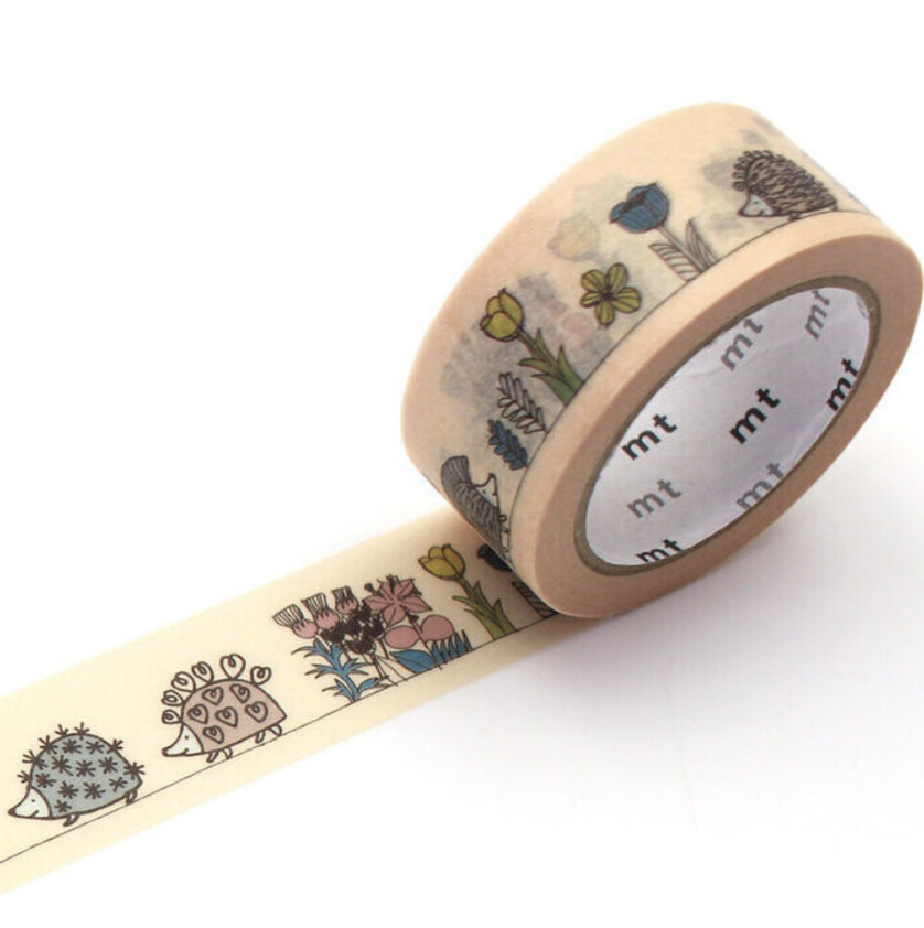Lisa Larson hedgehog garden washi tape
