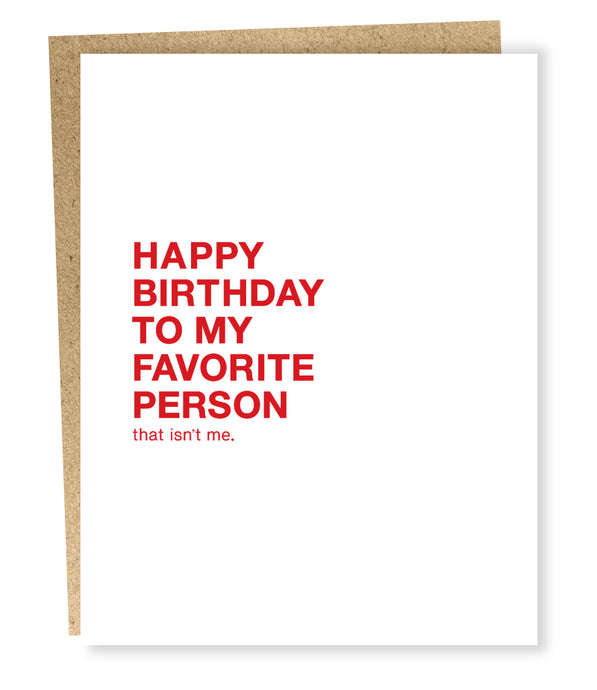 favorite person card