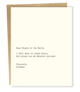 people/grammar card
