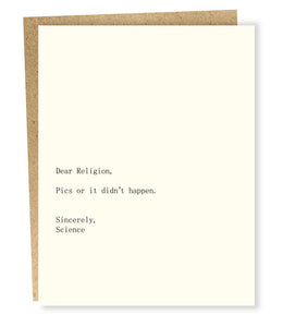 religion/science card