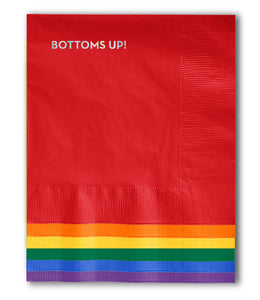 bottoms up pride napkins