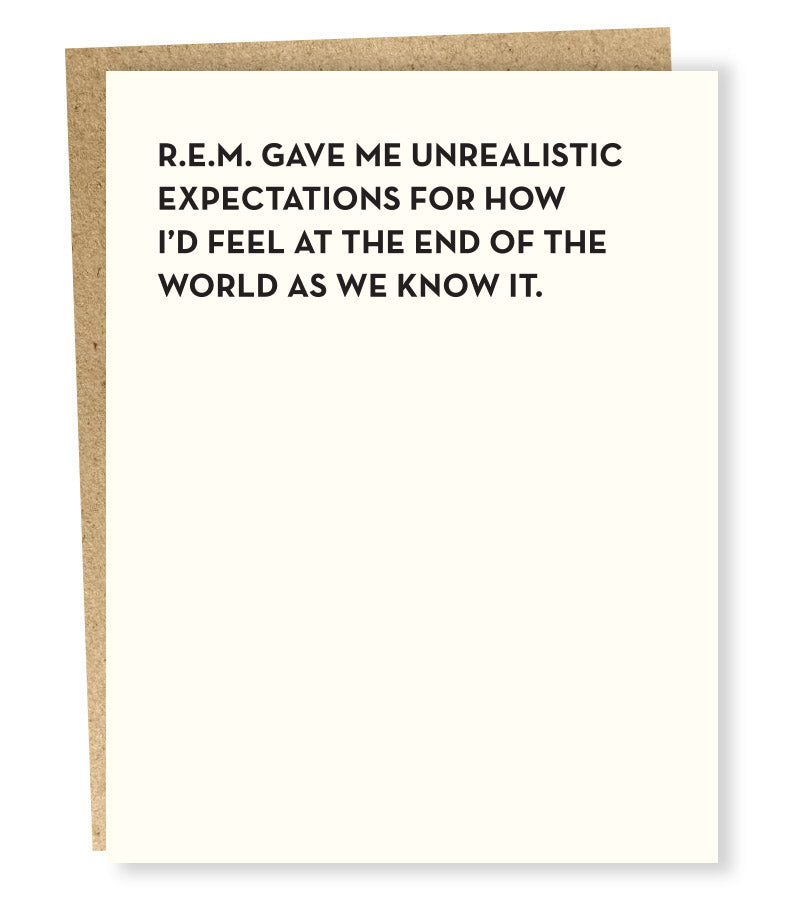 R.E.M. card