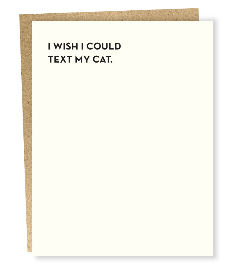cat text card